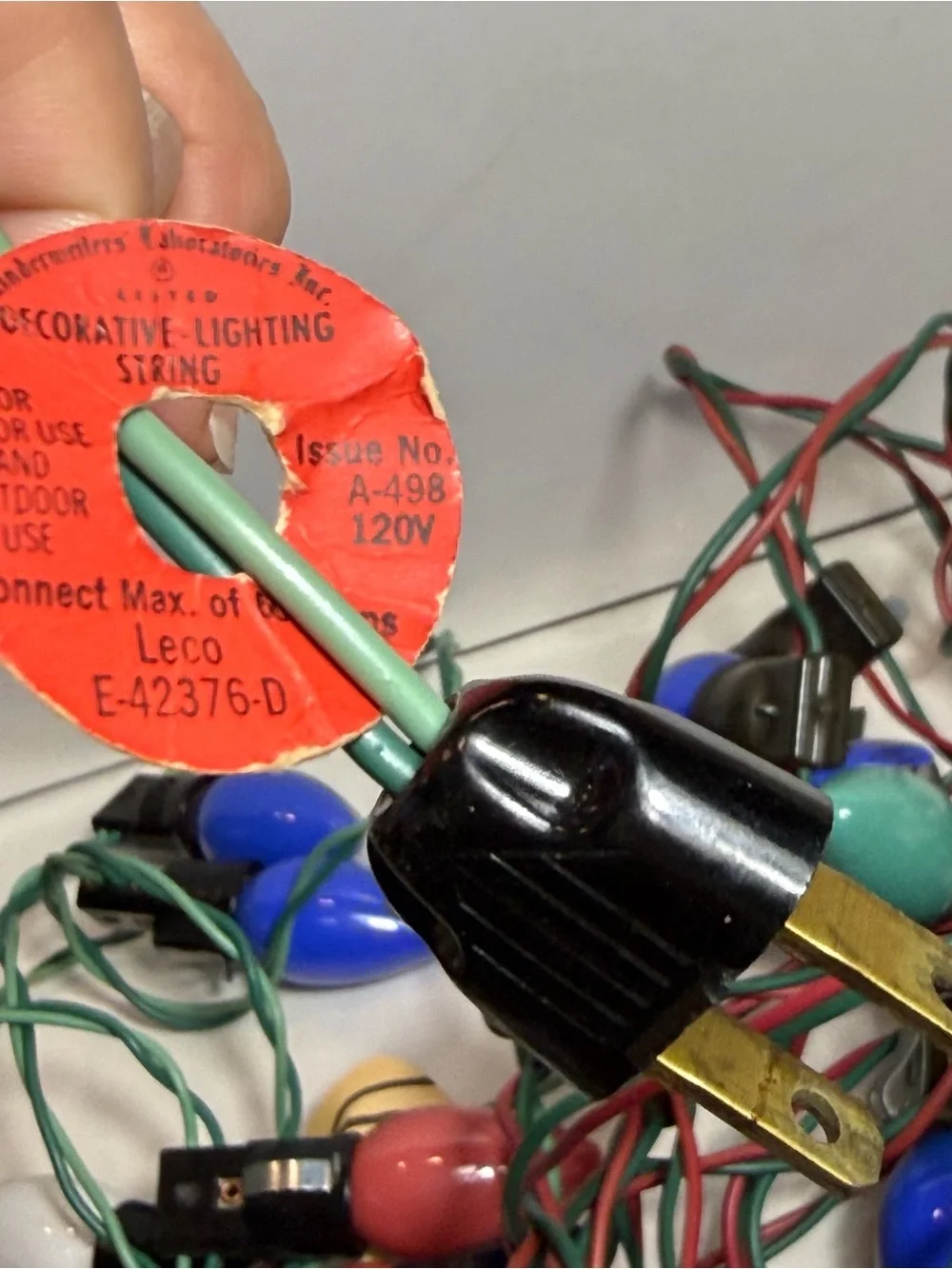 Vintage C9 Christmas Lights 2 Strings 53' Tested and Working Retro MCM
